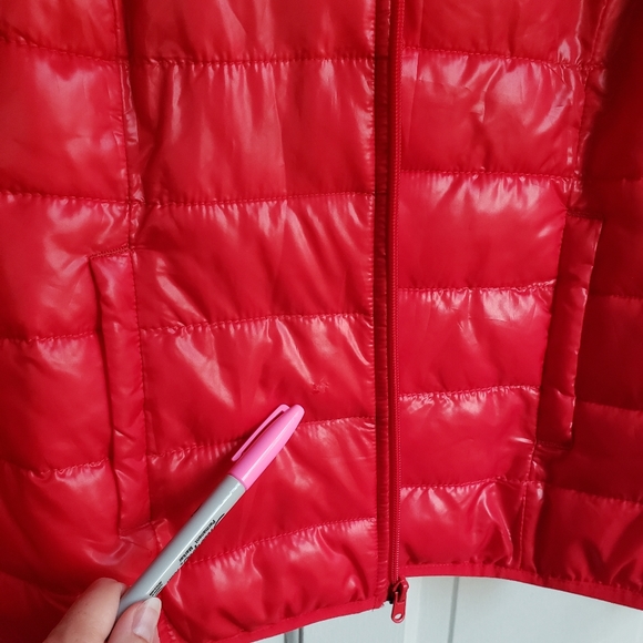 Bright Red Puffy Jacket Size Small - Picture 7 of 11